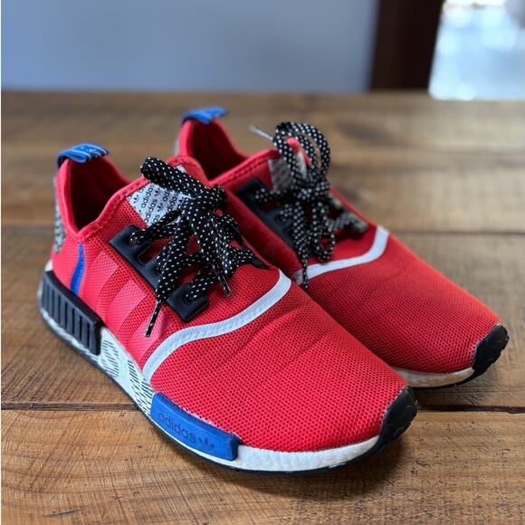 Adidas NMD R1 Transmission Pack Active Red Black Athletic Sneakers Mens Size 9 - Picture 1 of 11